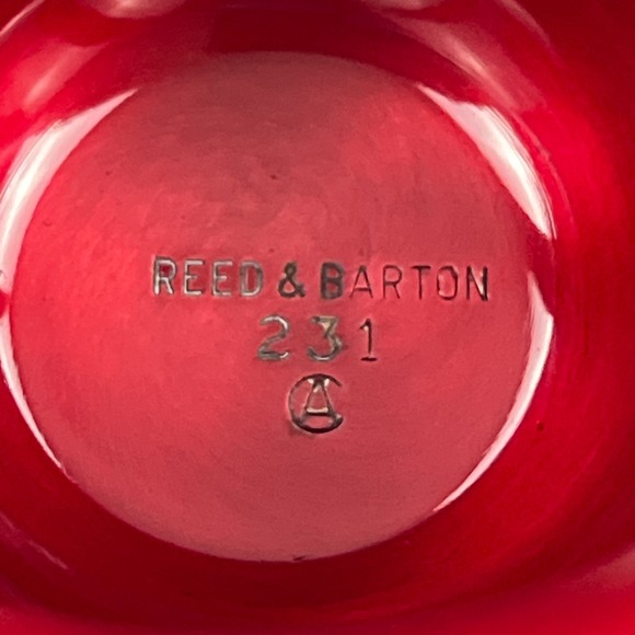 Vintage Reed & Barton Silverplate Double Jigger Red and Green Enamel #231 - Picture 6 of 12